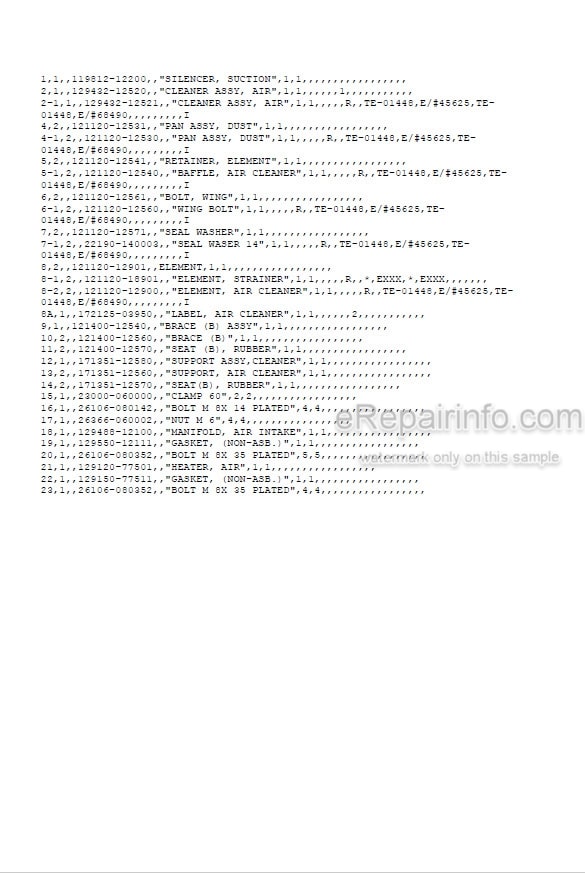 Photo 4 - Yanmar 4TNE88-B1 4TNE88-EB1 Parts Catalog Engine Y00B5971