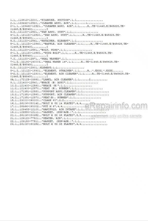 Photo 4 - Yanmar 4TNE88-B1 4TNE88-EB1 Parts Catalog Engine Y00B5971