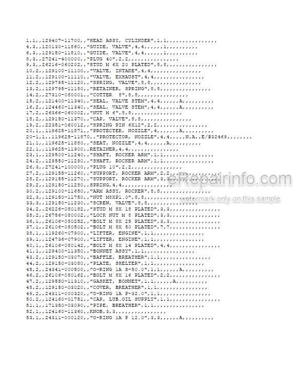 Photo 4 - Yanmar 4TNE88-BVA 4TNE88-EBVA Parts Catalog Engine Y00B5943