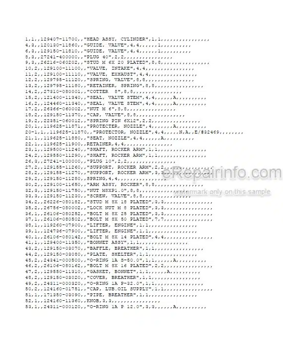 Photo 4 - Yanmar 4TNE88-BVA 4TNE88-EBVA Parts Catalog Engine Y00B5943