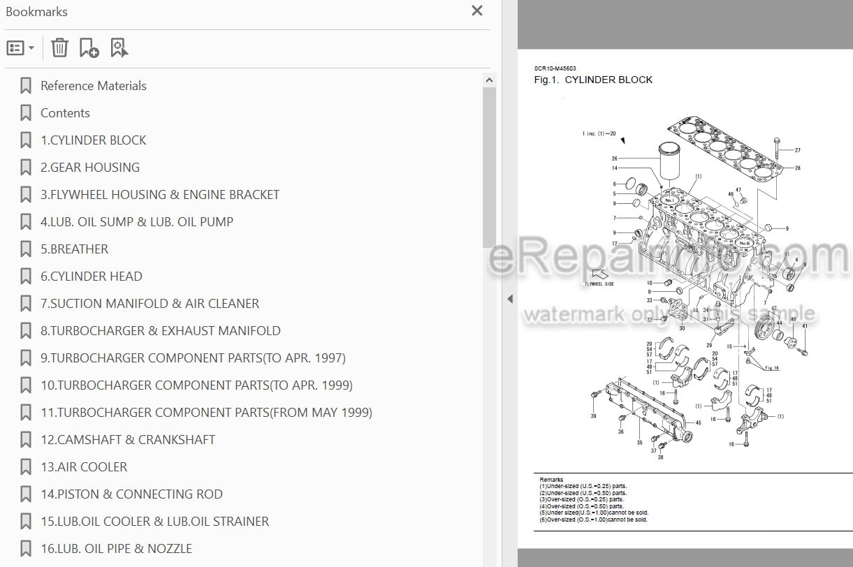 Photo 4 - Yanmar 6LYA-STP 6LYA-STE 6LYA-UTE Parts Catalog Engine CR10-M45603