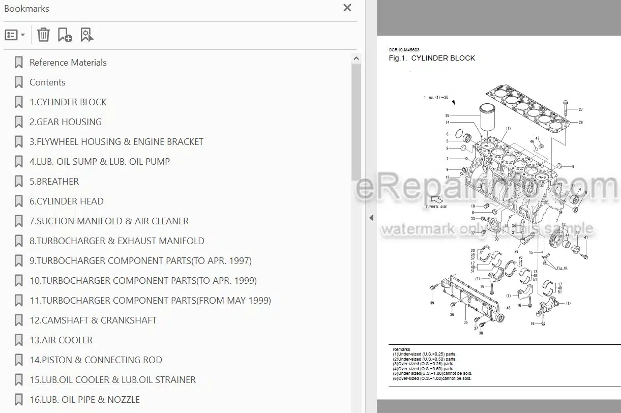 Photo 4 - Yanmar 6LYA-STP 6LYA-STE 6LYA-UTE Parts Catalog Engine CR10-M45603