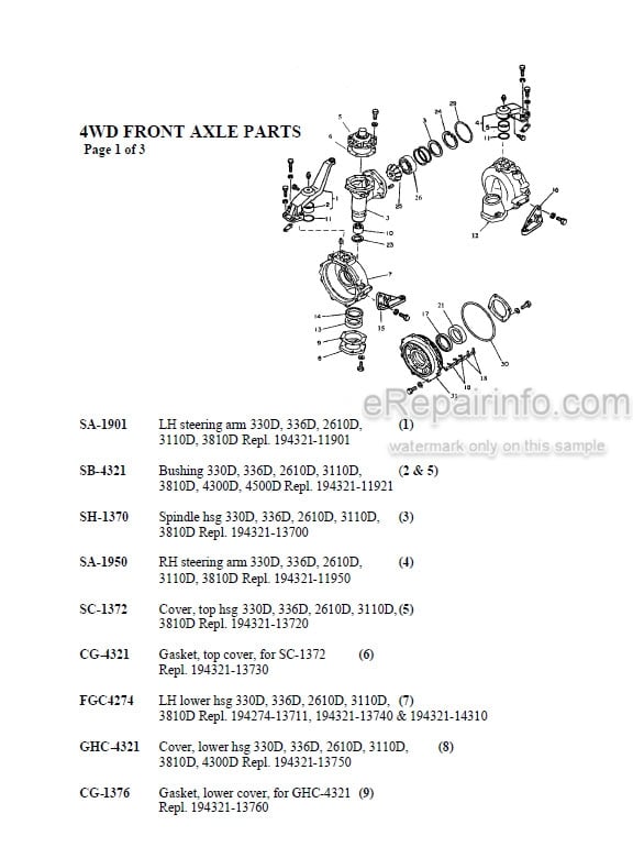 Photo 4 - Yanmar Fredricks Equipment Parts Catalog Components