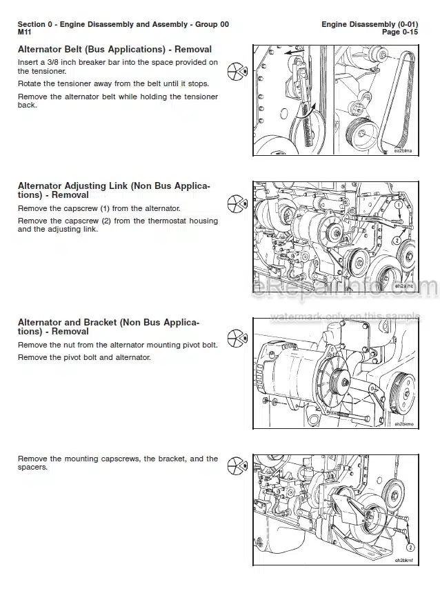 Photo 2 - Cummins M11 Series Shop Manual Engine 3666075