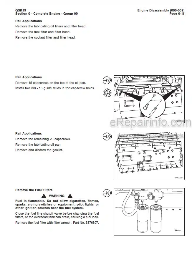 Photo 7 - Cummins QSK19 Series Shop Manual Engine 3666232