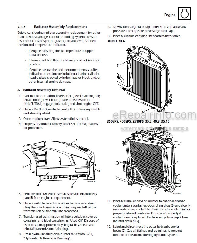 Photo 10 - JLG 3006H 3507PS 4008PS 3510PS 30.6 35.7 40.8 35.10 Service Manual Telehandler 31211228