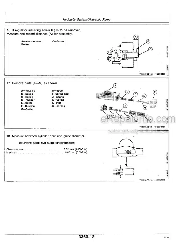 Photo 2 - John Deere 70D Repair Manual Excavator TM1408