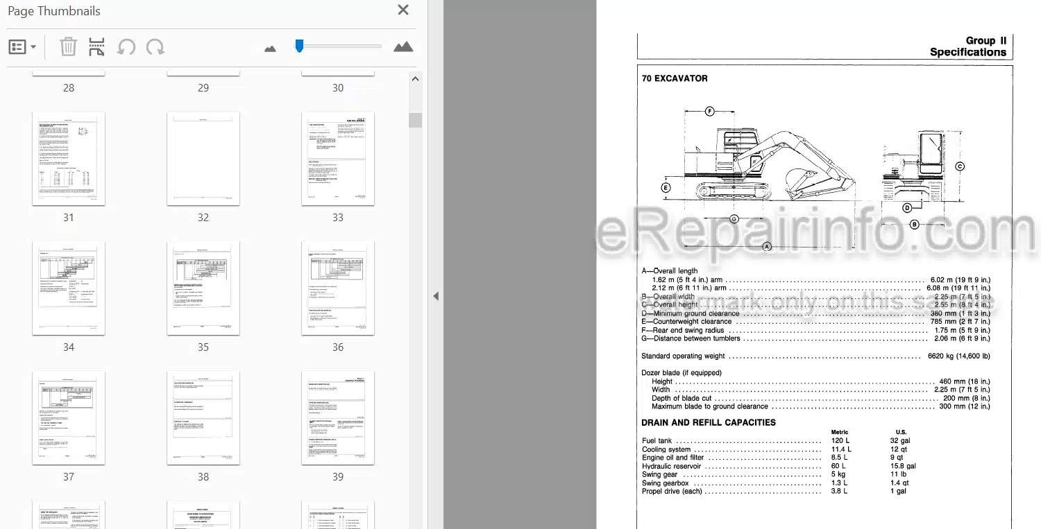 Photo 6 - John Deere 70 Repair Operation And Tests Technical Manual Excavator TM1376