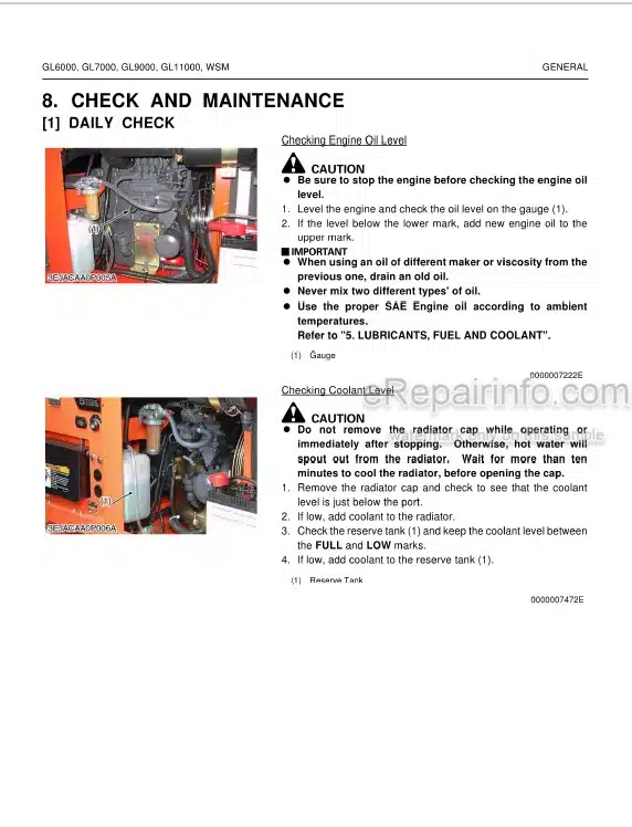 Photo 4 - Kubota GL6000 GL7000 GL9000 GL11000 Workshop Manual Diesel Generator 9Y011-02691