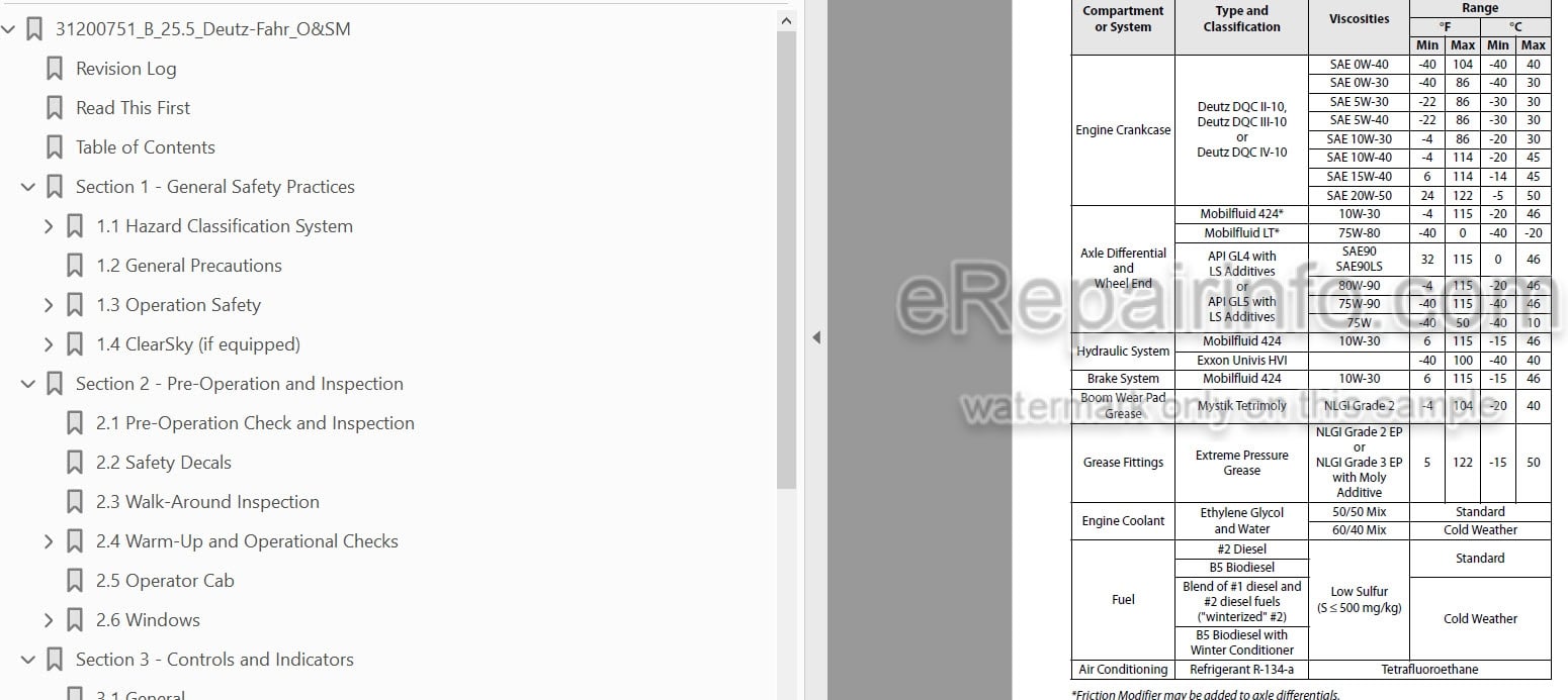 Photo 3 - Deutz-Fahr Agrovector 25.5 Operation And Safety Manual Telescopic Handler