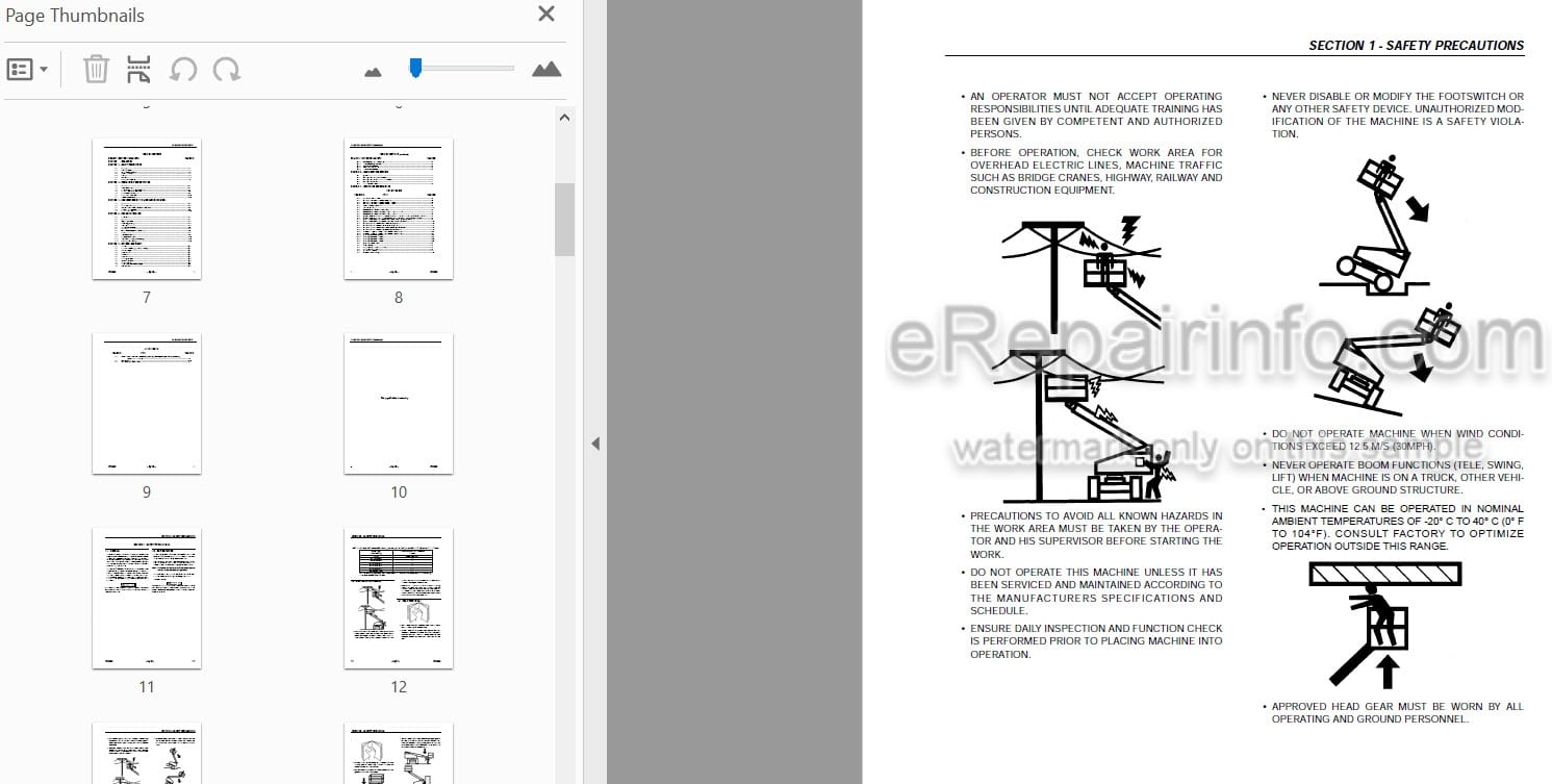 Photo 4 - JLG 100HX 100HX-10 110HX Operators And Safety Manual Boom Lift