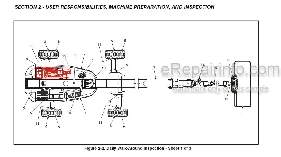 Photo 2 - JLG 1100SB Operation And Safety Manual Boom Lift 3121264