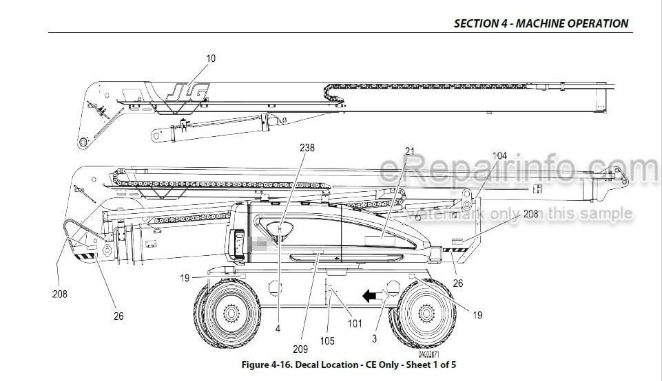 Photo 3 - JLG 1250AJP PVC2007 Operation And Safety Manual Boom Lift