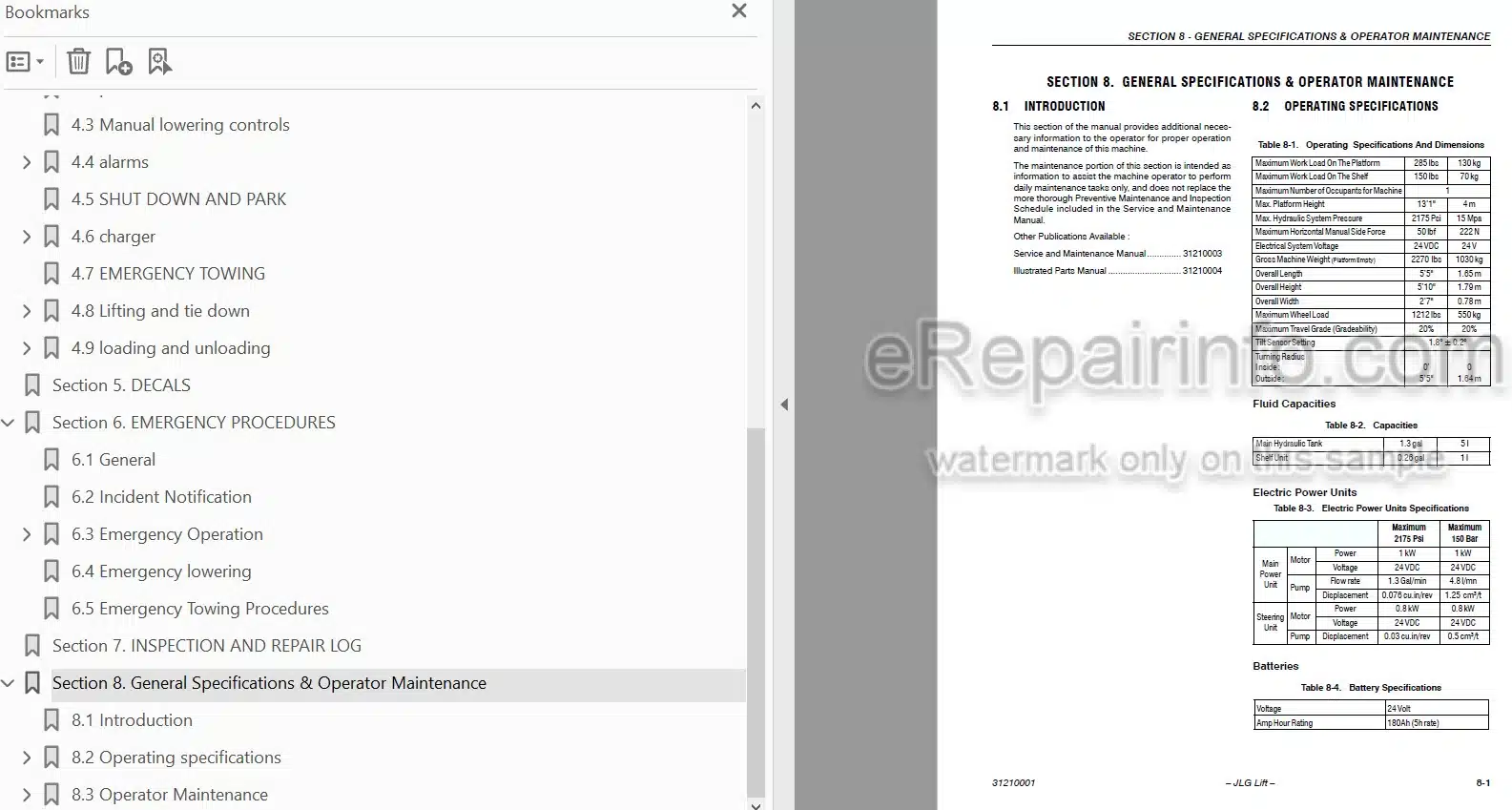 Photo 3 - JLG 13MSPT Operation And Safety Manual Vertical Mast