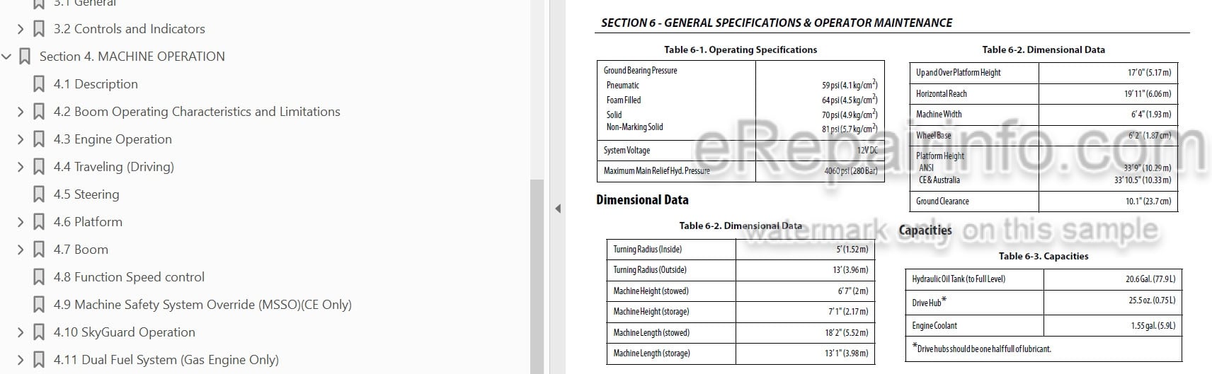 Photo 3 - JLG 340AJ Operation And Safety Manual Boom Lift