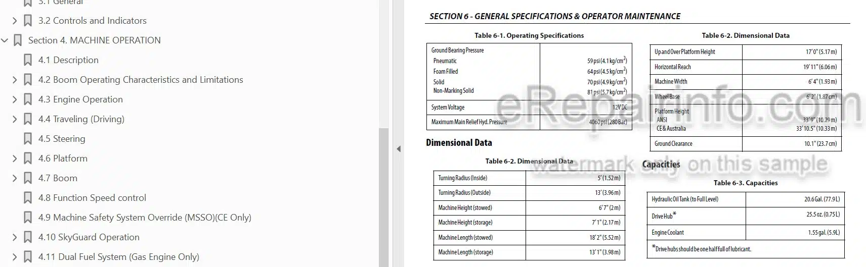Photo 3 - JLG 340AJ Operation And Safety Manual Boom Lift