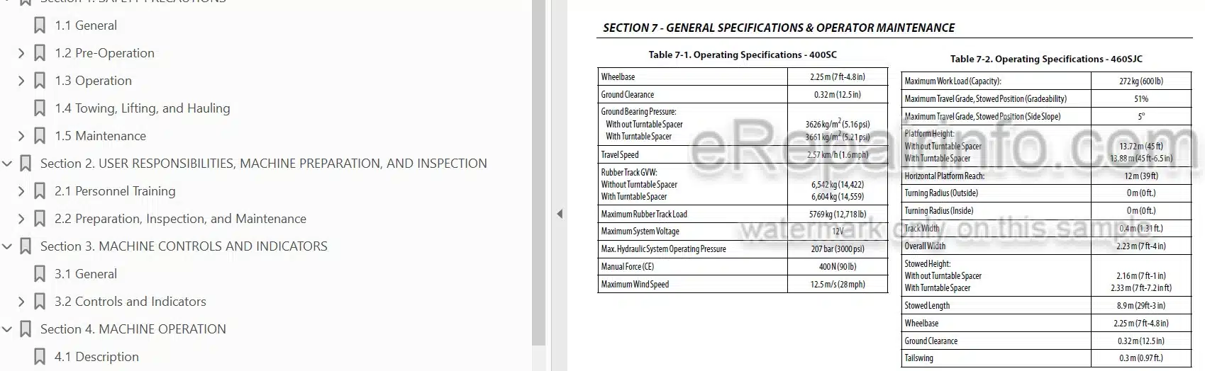 Photo 3 - JLG 400SC 460SJC Operation And Safety Manual Boom Lift