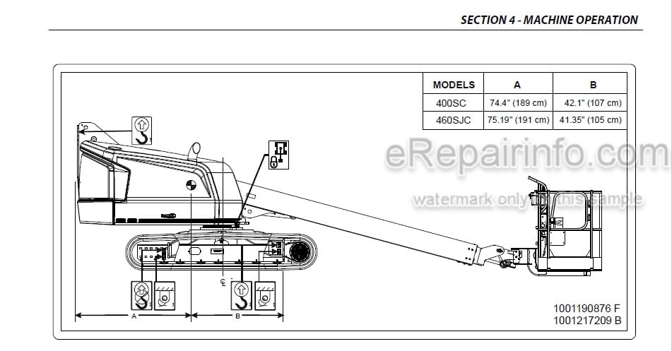Photo 1 - JLG 400SC 460SJC PVC2001 Operation And Safety Manual Boom Lift