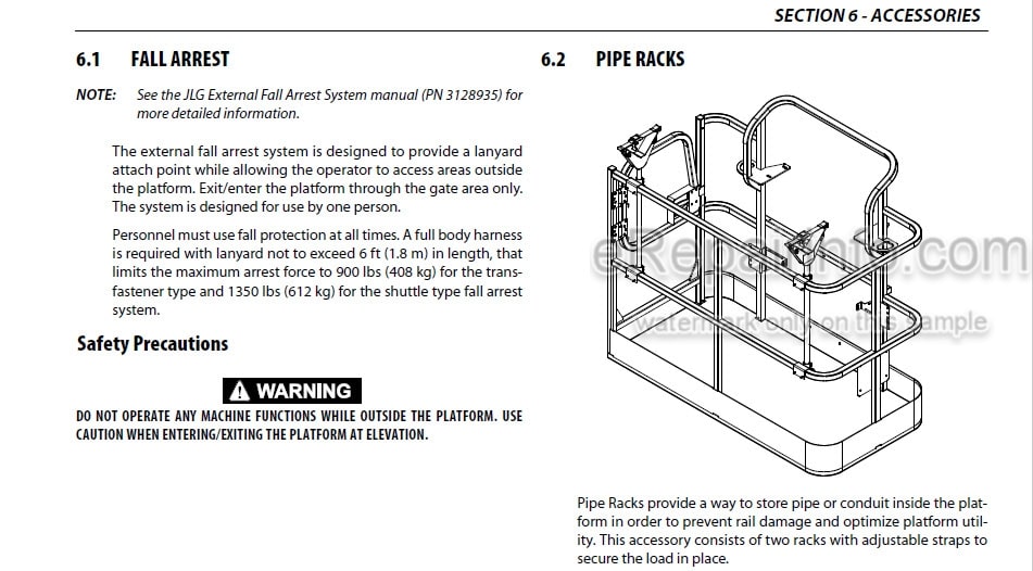 Photo 3 - JLG 400S 460SJ Operation And Safety Manual Boom Lift SN1