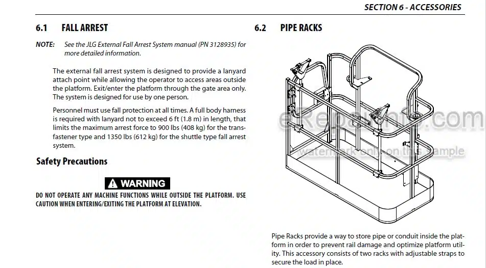 Photo 3 - JLG 400S 460SJ Operation And Safety Manual Boom Lift SN1