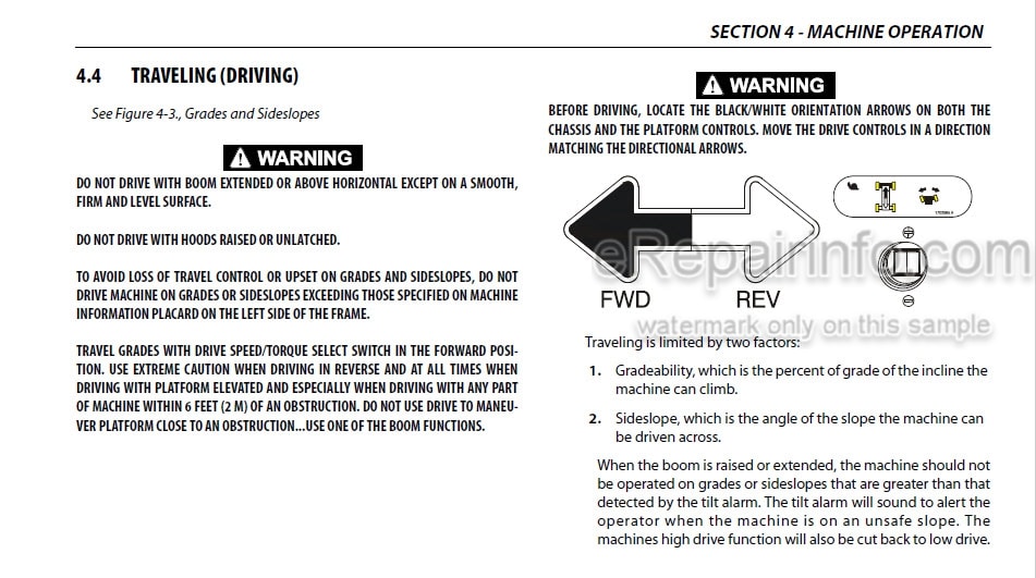 Photo 3 - JLG 400S 460SJ Operation And Safety Manual Boom Lift SN2