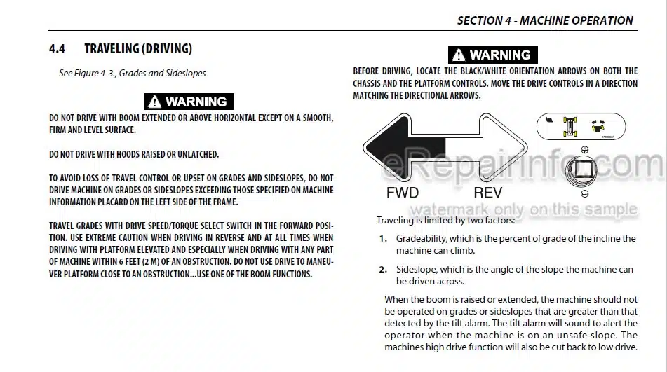 Photo 3 - JLG 400S 460SJ Operation And Safety Manual Boom Lift SN2