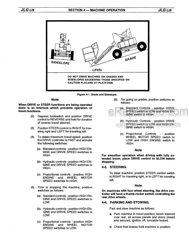 Photo 5 - JLG 40HT Operators And Safety Manual Boom Lift 3120242