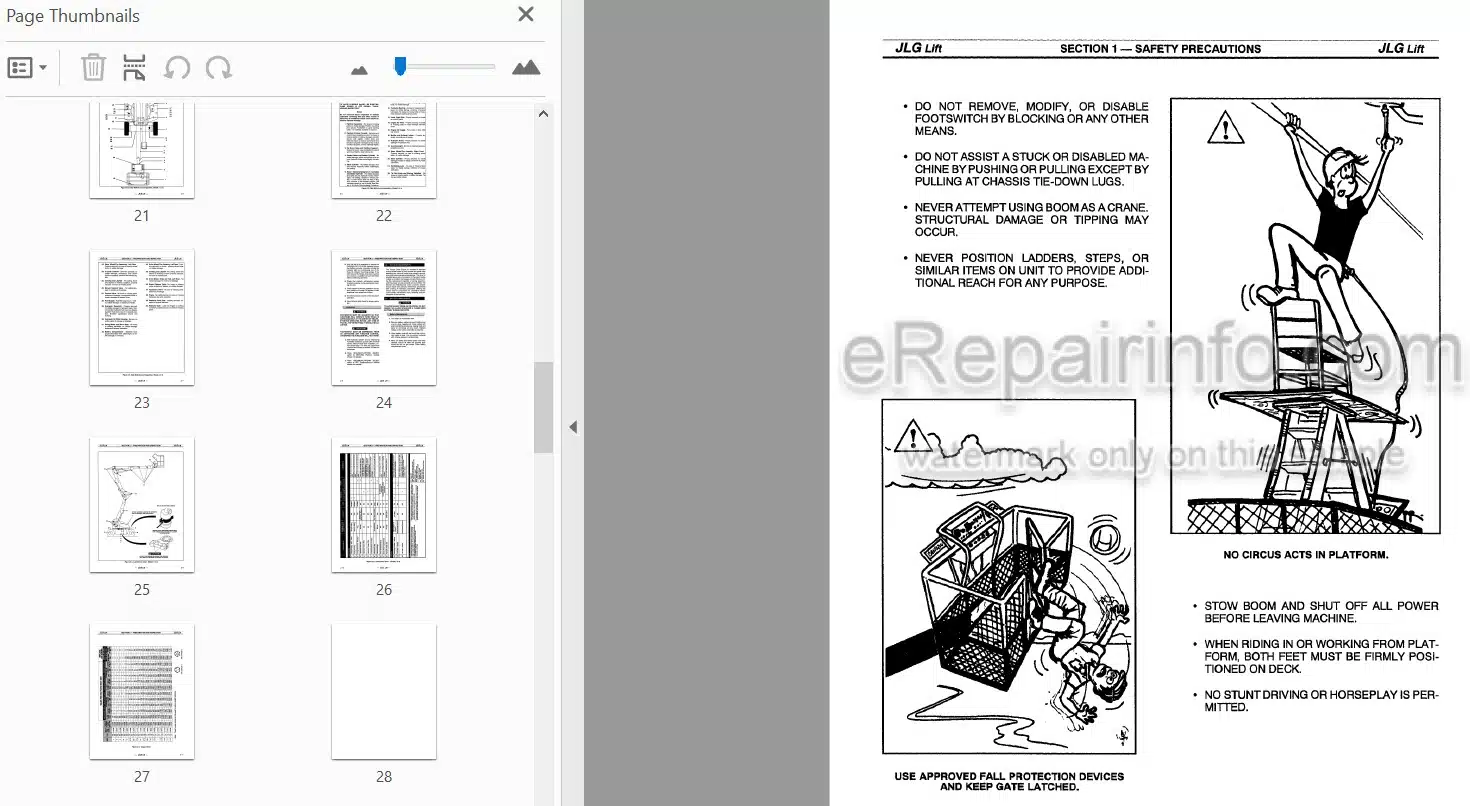Photo 4 - JLG 40IC 45IC Operators And Safety Manual Boom Lift