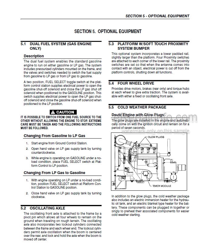 Photo 4 - JLG 450A 450AJ Operators And Safety Manual Boom Lift