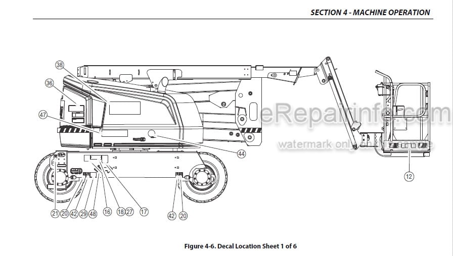 Photo 6 - JLG 450A 450AJ Operators And Safety Manual Boom Lift SN1