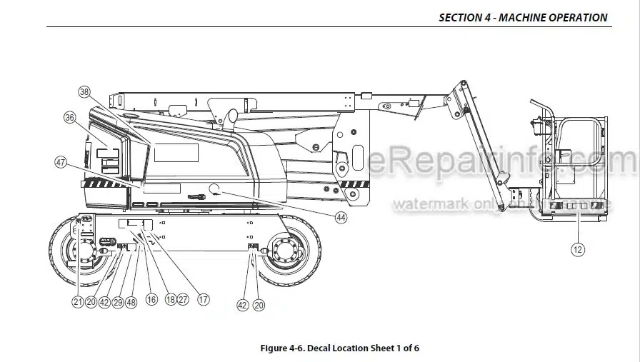 Photo 4 - JLG 450A 450AJ Operators And Safety Manual Boom Lift SN1