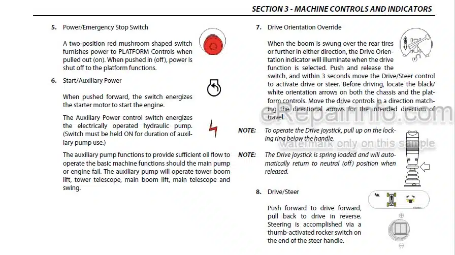 Photo 4 - JLG 450A 450AJ Operators And Safety Manual Boom Lift SN1