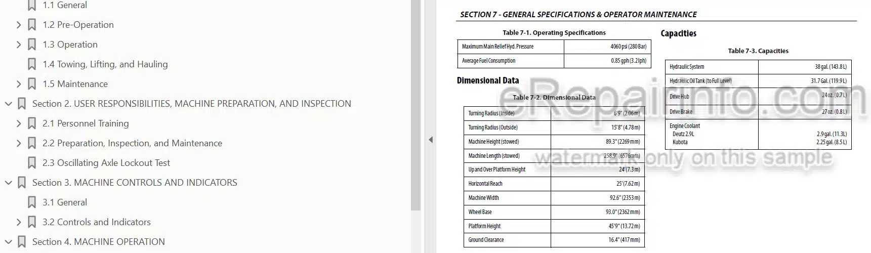Photo 3 - JLG 450A 450AJ PVC2007 Operation And Safety Manual Boom Lift