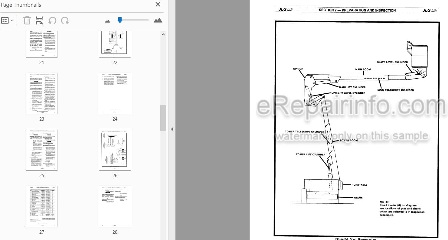 Photo 3 - JLG 45HA Operators And Safety Manual Boom Lift 3120624