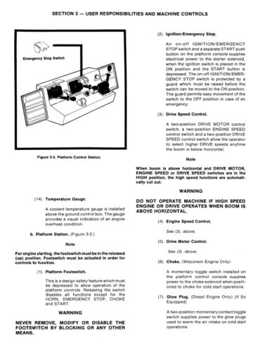 Photo 5 - JLG 50HT Operating And Safety Manual Boom Lift 3120287