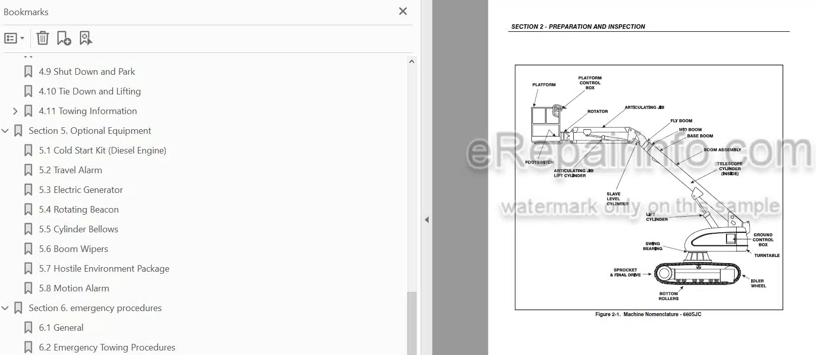 Photo 3 - JLG 600SC 600SJC 660SJC Operators And Safety Manual Boom Lift