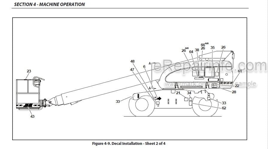 Photo 3 - JLG 600S 660SJ Operation And Safety Manual Boom Lift SN1
