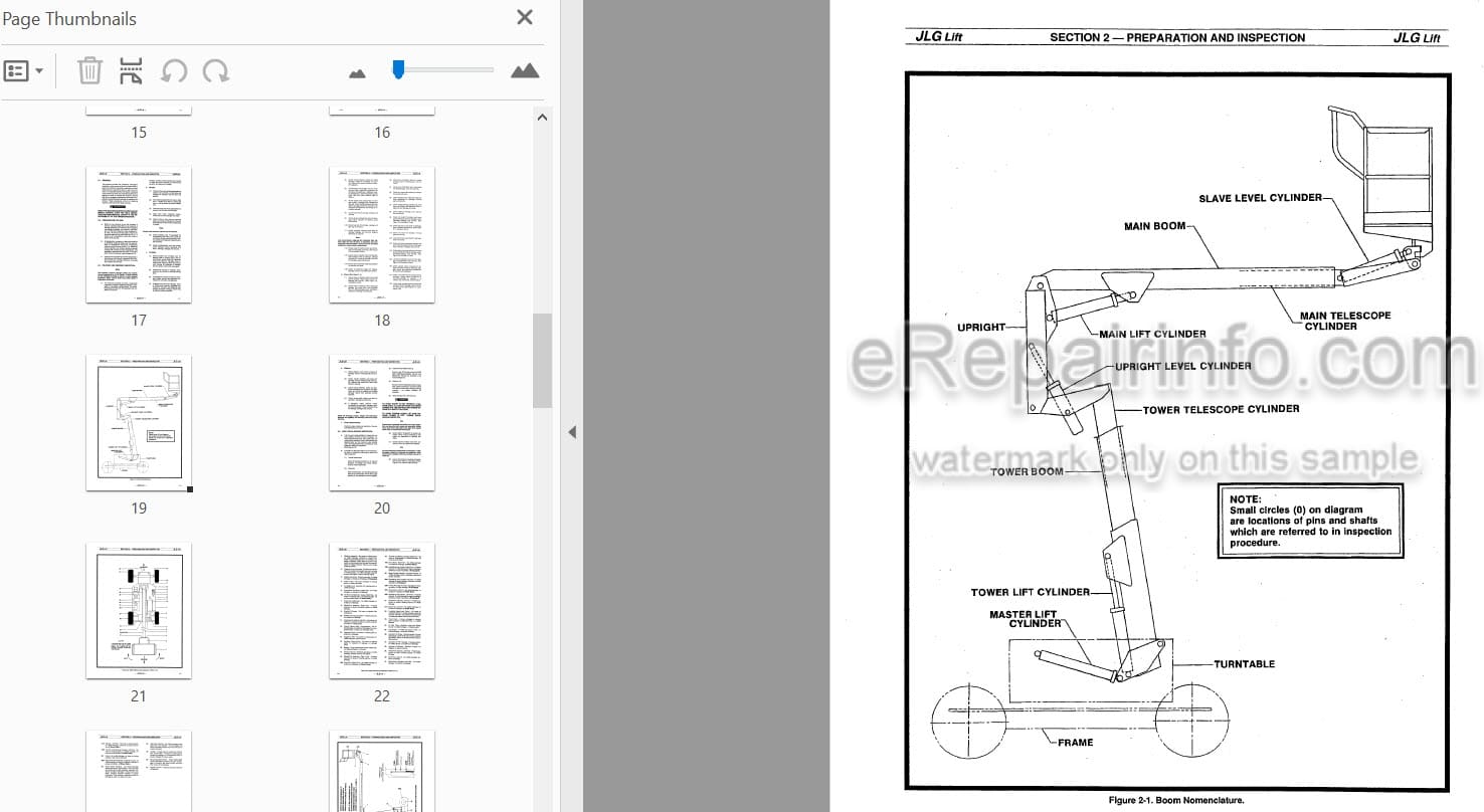 Photo 3 - JLG 60HA Operators And Safety Manual Boom Lift 3120654