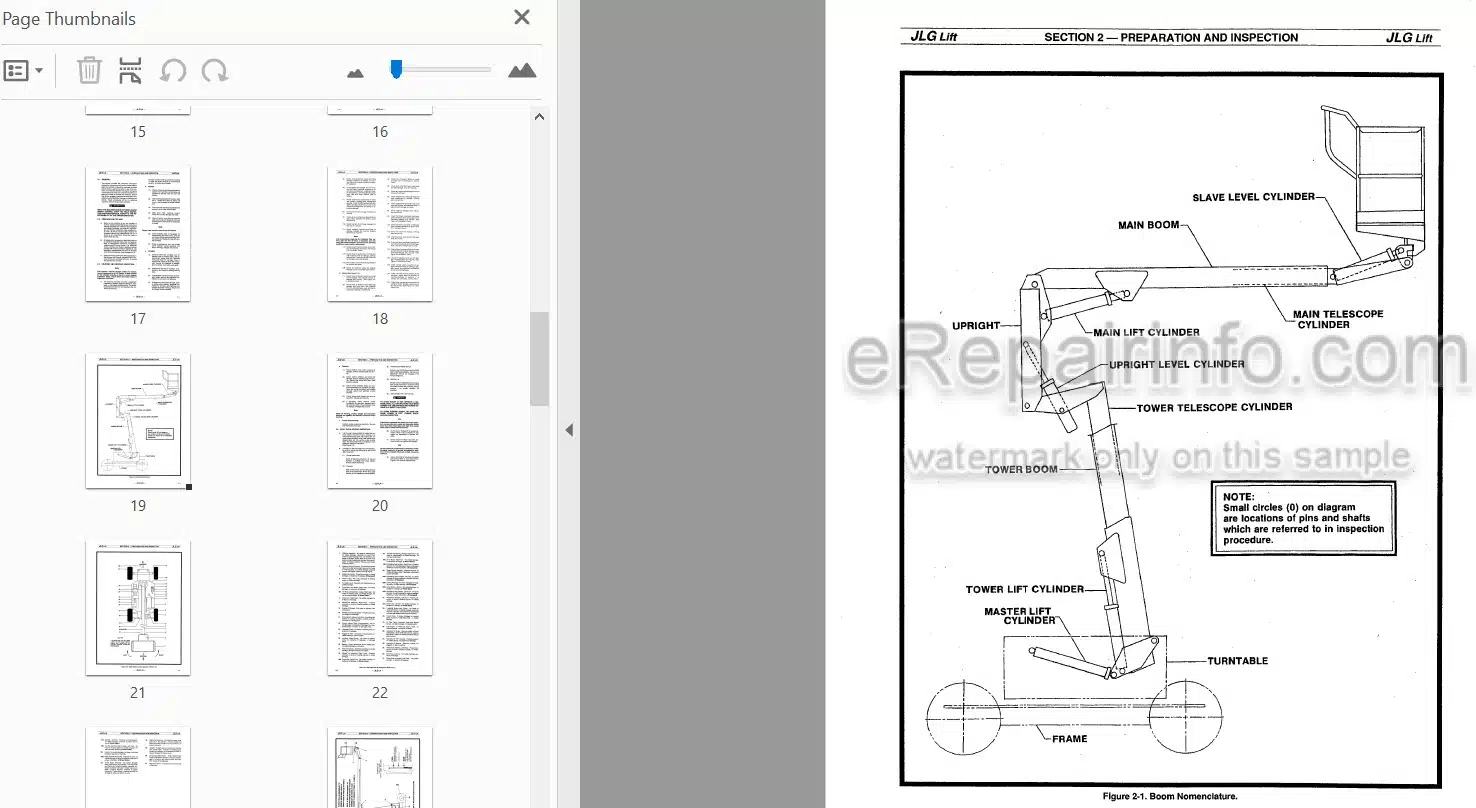 Photo 3 - JLG 60HA Operators And Safety Manual Boom Lift 3120654