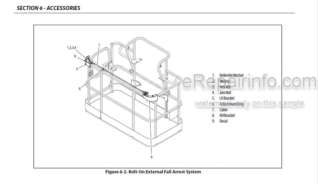 Photo 6 - JLG 800A 800AJ Operation And Safety Manual Boom Lift SN2