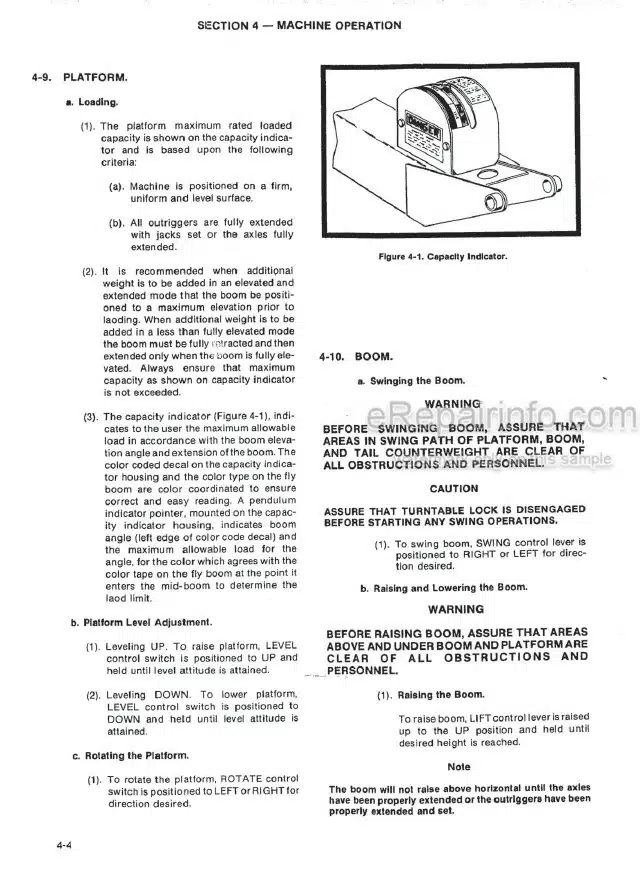 Photo 6 - JLG 60HT Operators And Safety Manual Boom Lift 3120256