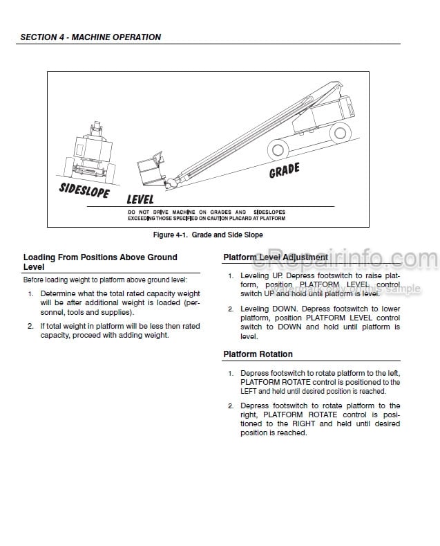 Photo 4 - JLG 80HX 80HX-6 Operation And Safety Manual Boom Lift