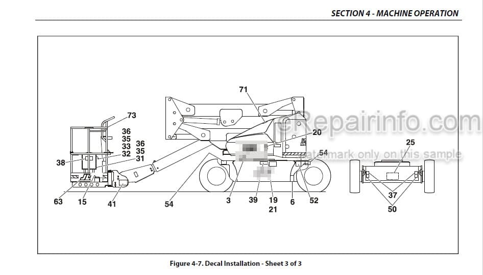 Photo 3 - JLG E400A Narrow To M400AJP Narrow Operation And Safety Manual Boom Lift SN1