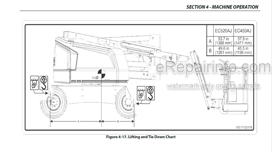 Photo 1 - JLG EC450AJ EC520AJ Operation And Safety Manual Boom Lift 31217103