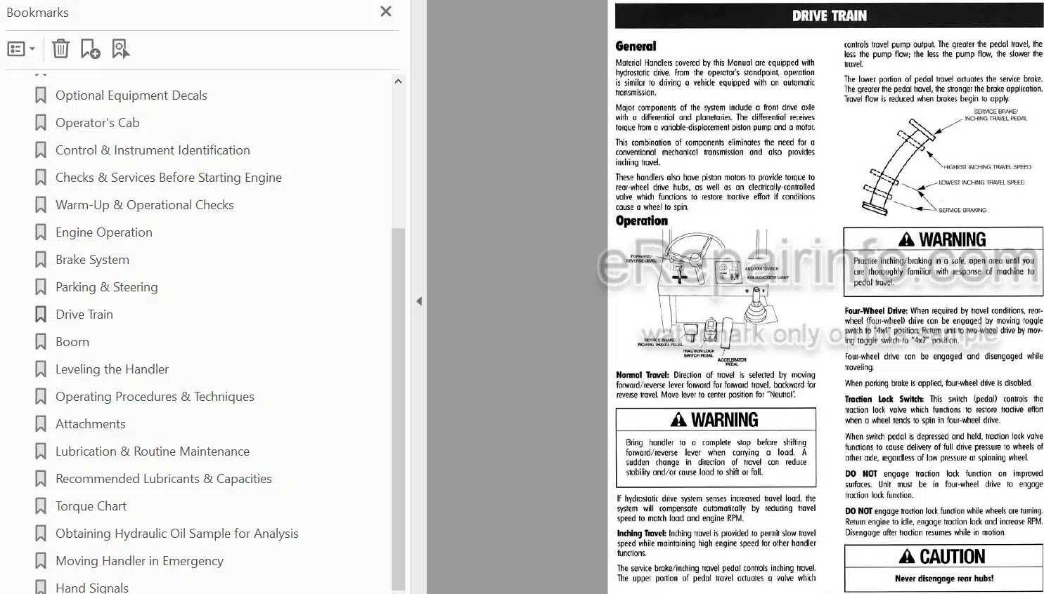 Photo 4 - JLG Gradall 522 524 534D-6 534D-6T Owners Operators Manual Telehandler 9133-4037