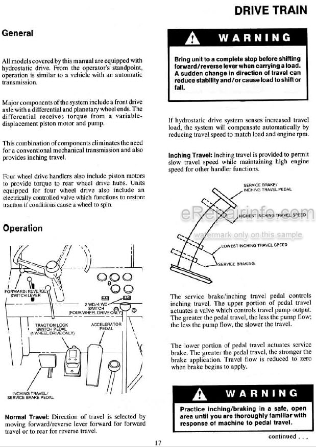 Photo 4 - JLG Gradall 522 To 534C-6 Operation And Lubrication Manual Telehandler 9108-4374