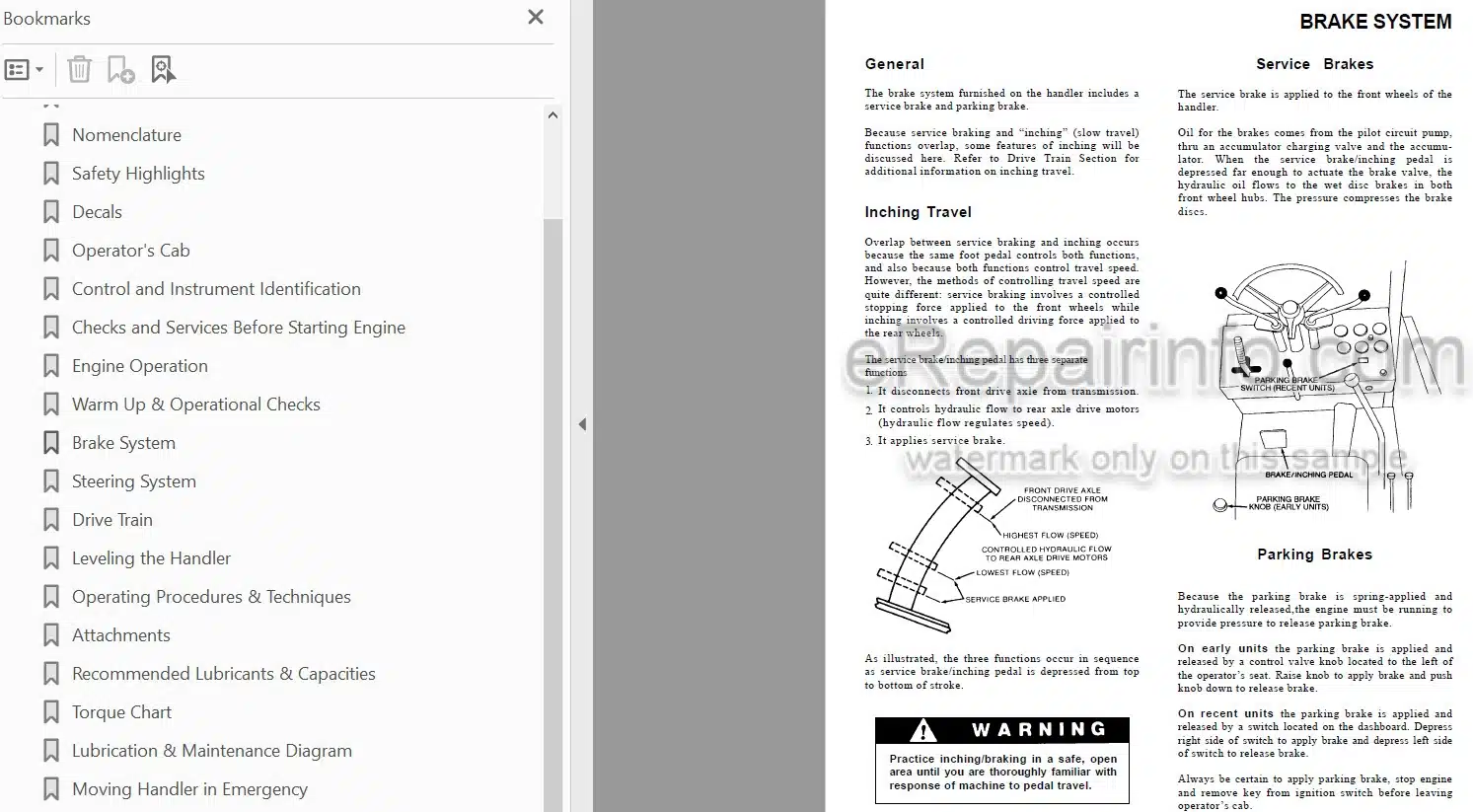 Photo 3 - JLG Gradall 534B-9 Operation And Lubrication Manual Telehandler 9103-4314