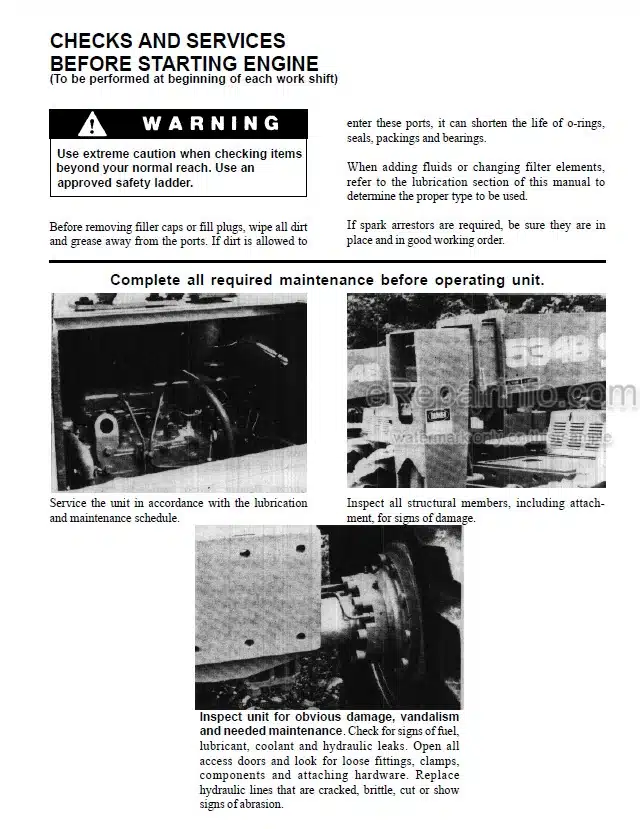 Photo 6 - JLG Gradall 534B Operation And Lubrication Manual Telehandler 9103-1380