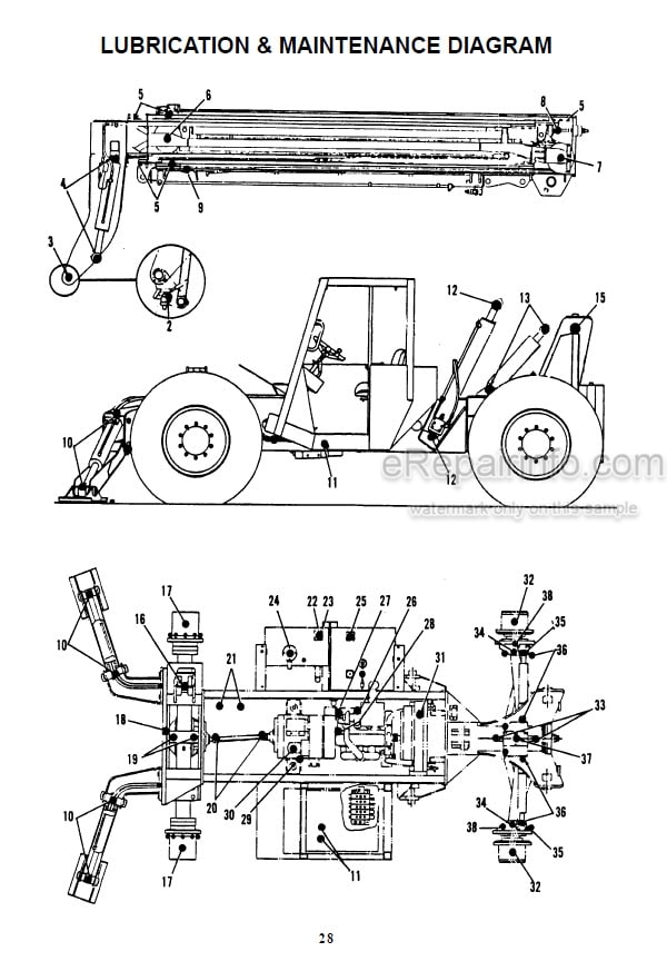 Photo 3 - JLG Gradall 534B Operation And Lubrication Manual Telehandler 9103-1380