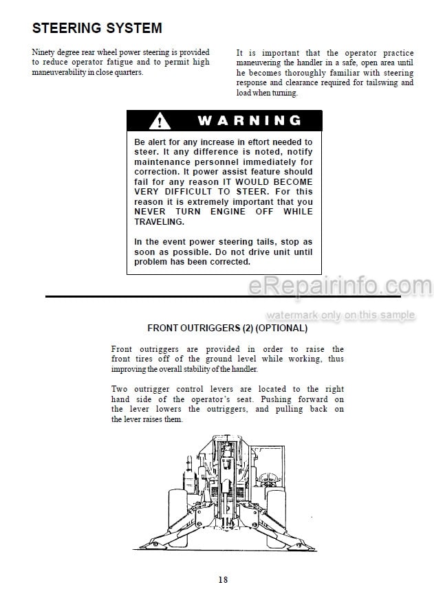 Photo 4 - JLG Gradall 534B Operation And Lubrication Manual Telehandler 9103-1380